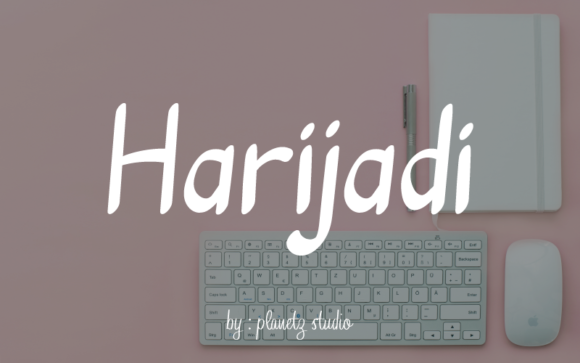 Harijadi Font: Handwritten Elegance for Editorial Design