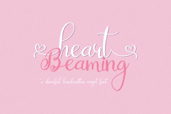 Heart Beaming Font: Elegant Script for Editorial Design