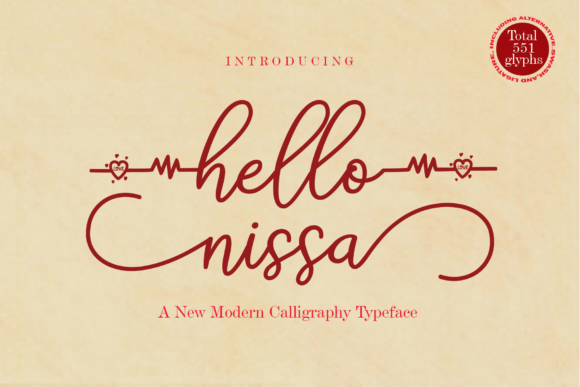 Hello Nissa: Elegant Script Font