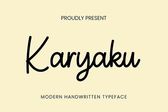 Karyaku: A Flowy Handwritten Font for Creative Projects
