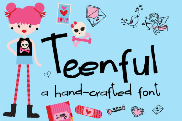 Teenful Font: Quirky Handwritten Style