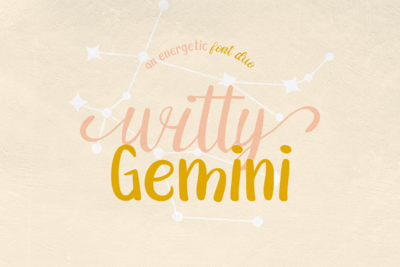 Witty Gemini Duo: A Charming Script Font